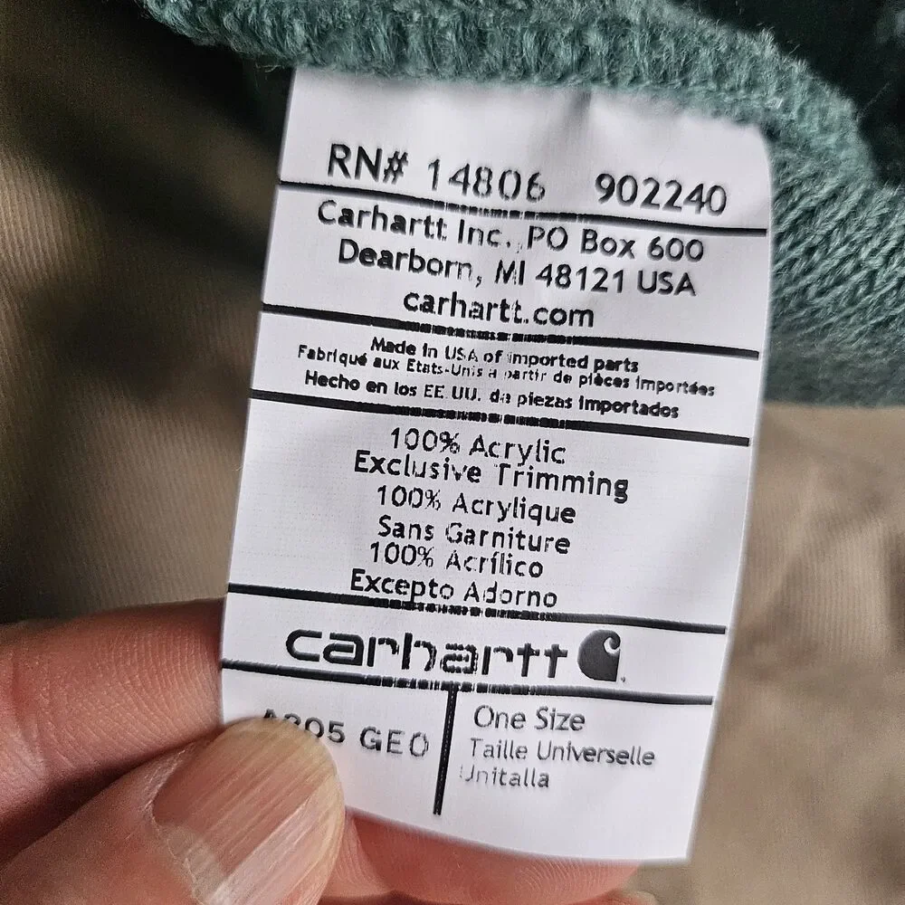 Carhartt Knit Beanie Hat Sage Green NWT One Size Gorpcore Skater Workwear Warm